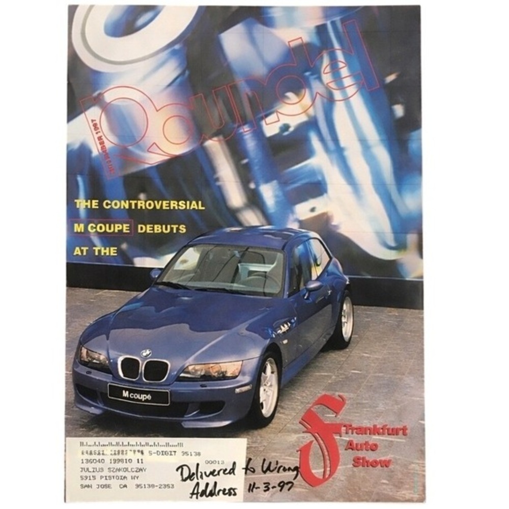 Roundel Magazine BMW Car Club of America Nov 1997 Vol 28(11) Frankfurt Auto Show
